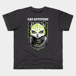 Angry cat attitude Kids T-Shirt